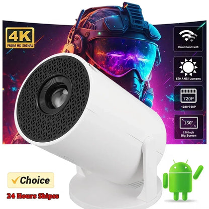 New  Mini HY300  Projector 4K Android 11  Wifi6 290ANSI Allwinner H713 BT5.0 1080P 1280*720P Cinema Outdoor Portable Projetors
