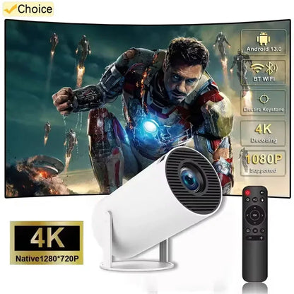 New  Mini HY300  Projector 4K Android 11  Wifi6 290ANSI Allwinner H713 BT5.0 1080P 1280*720P Cinema Outdoor Portable Projetors
