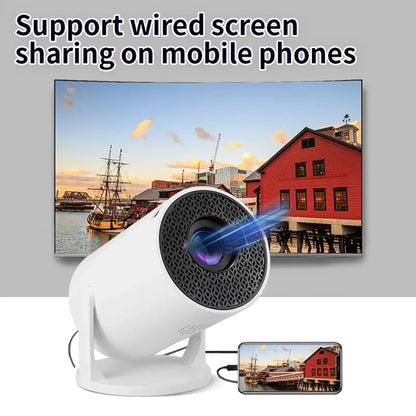 New  Mini HY300  Projector 4K Android 11  Wifi6 290ANSI Allwinner H713 BT5.0 1080P 1280*720P Cinema Outdoor Portable Projetors